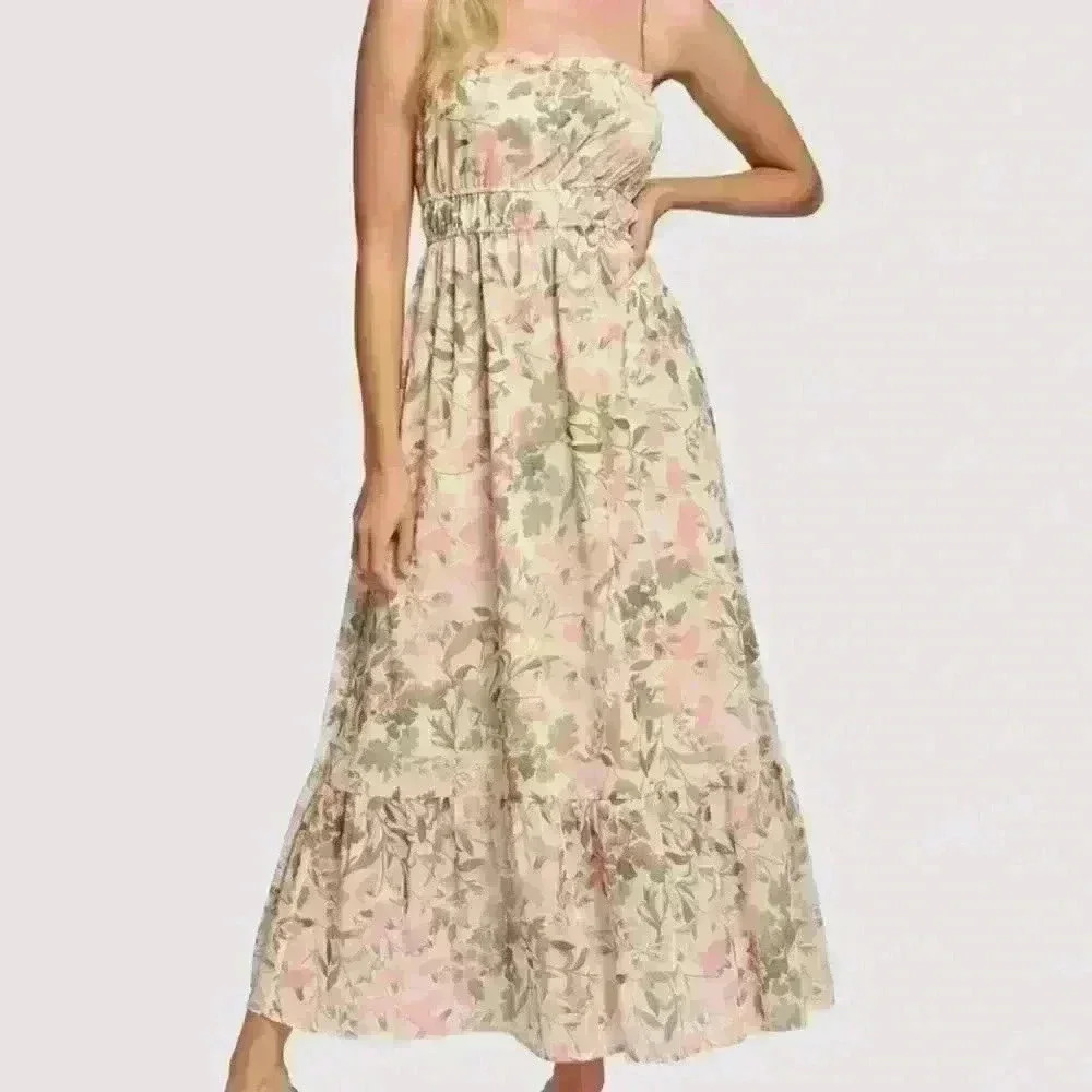 Lost + Wander Maxi Floral Flowy Dress size Medium